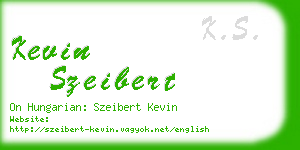 kevin szeibert business card